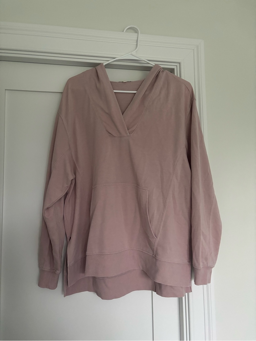 Z Supply Dusty Rose V-Neck Pullover Hoodie